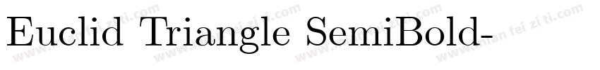 Euclid Triangle SemiBold字体转换